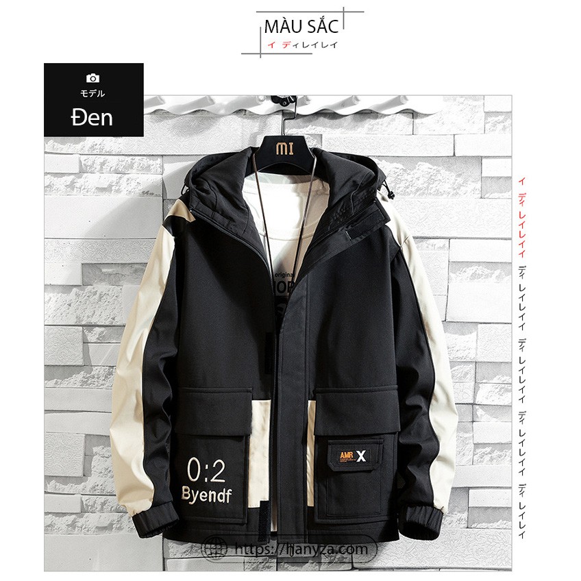 Áo khoác nam phối màu kèm mũ Danny the Bull JK8817