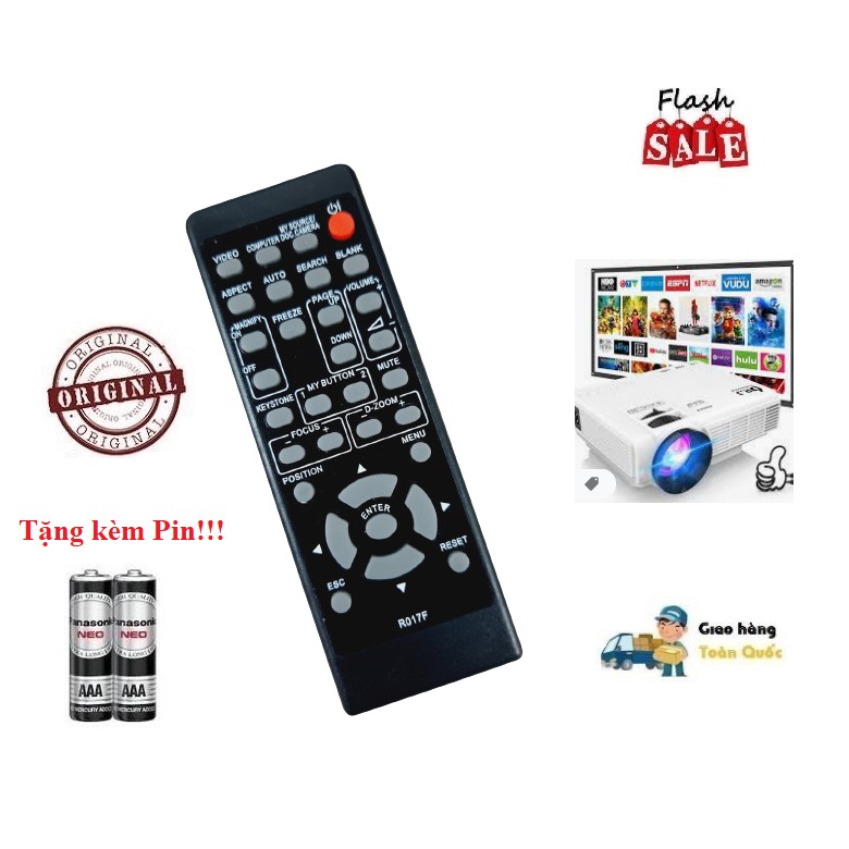 Remote Điều khiển máy chiếu Hitachi- Hàng chính hãng mới 100% Tặng kèm Pin