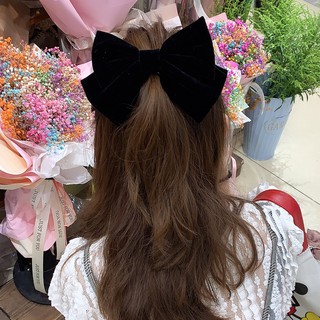 Kẹp Tóc Nơ Vải Nhung Phong Cách Hàn Quốc