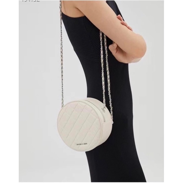 Túi ô trám tròn dây đeo chéo sz 18cm