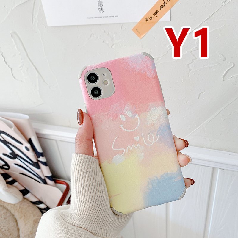 Soft Case For Vivo Y12s Y20 Y20i Y20s Y50 Y30 Y30i S1 Y19 Y17 Y15 Y12 Y11 Y91C V15 Pro V9 V11i S1pro Y81 Y85 X50 Pro Cute Colorful Smile rainbow Bear