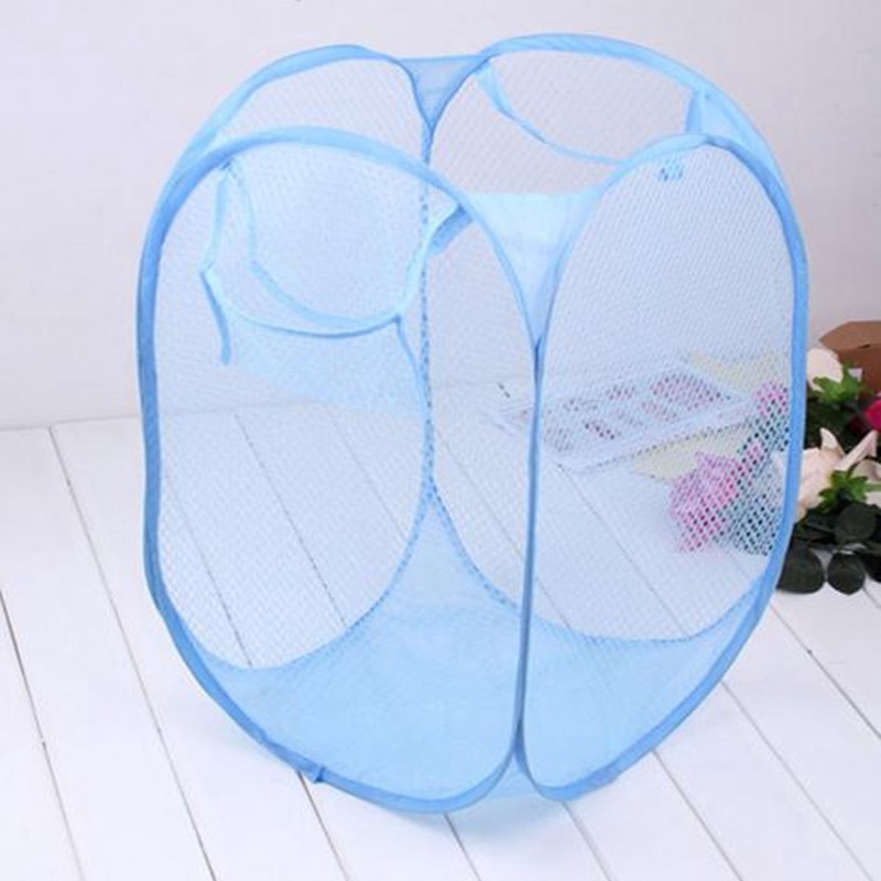 Color mesh folding bag-laundry basket.