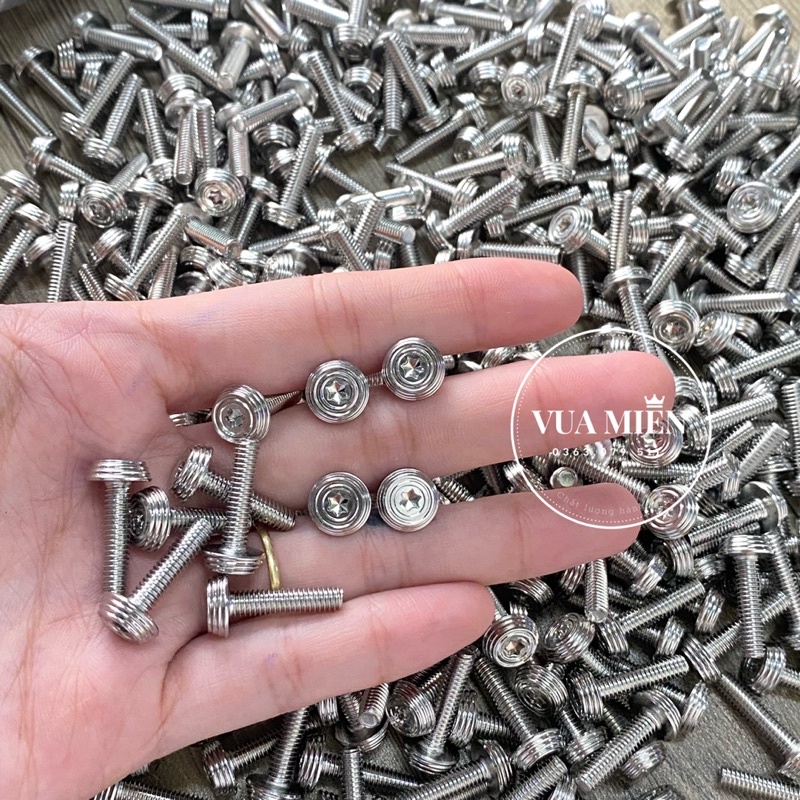 Ốc kiểu 4li15 nhuyễn mẫu Thái Vua Miên chuẩn inox 304 chuyên gắn nắp dầu, bắt dàn áo