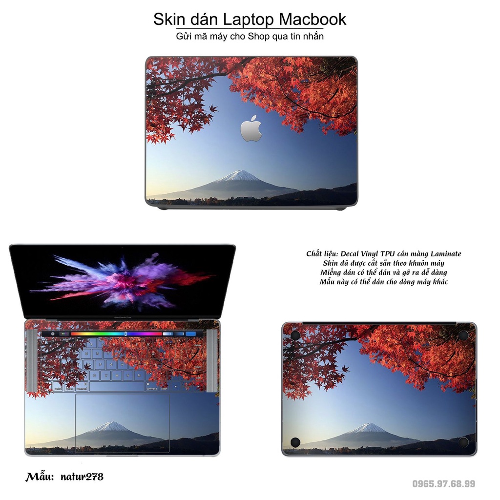 Skin dán Macbook mẫu thiên nhiên (đã cắt sẵn, inbox mã máy cho shop)