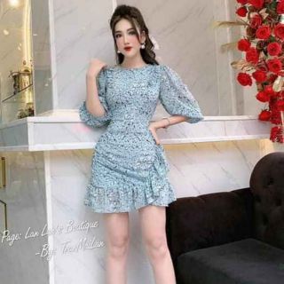 Đầm voan hoa nhí chọn live