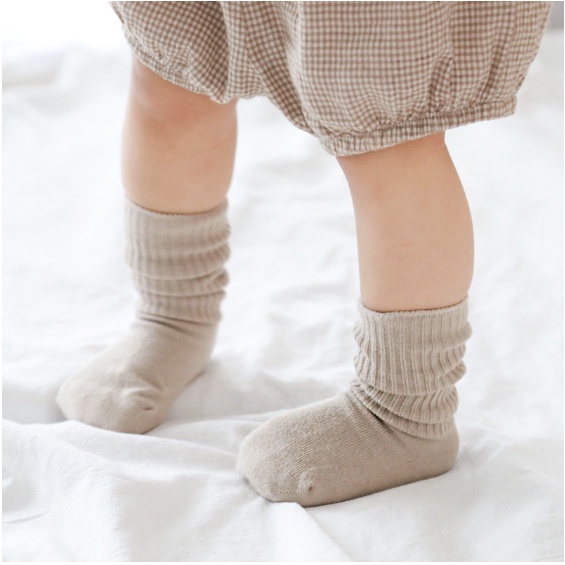 Tất vớ cho bé trai bé gái - Tất len gân tăm cao cổ bo chun nhiều màu có chống trơn trượt chính hãng Nemo Baby TL08