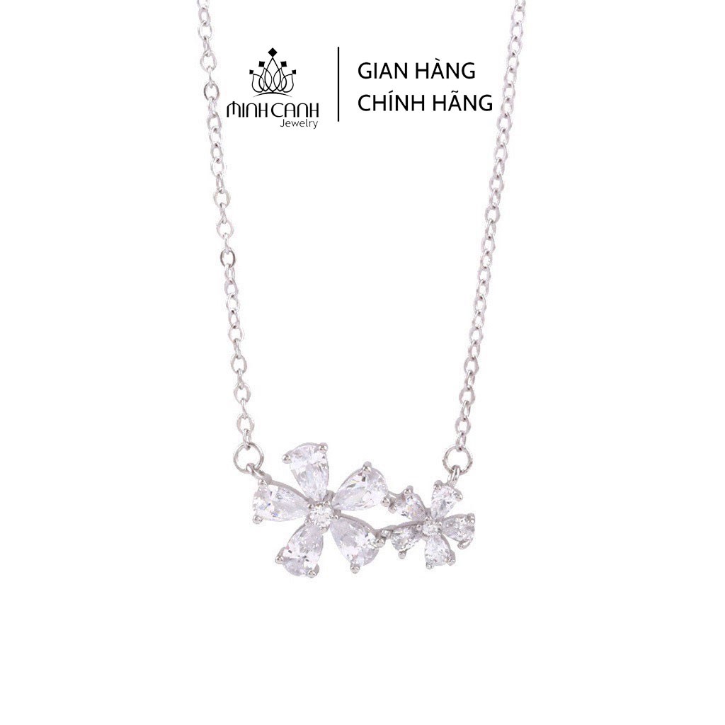 Dây Chuyền Bạc 2 Bông Hoa Nhỏ 5 Cánh - Minh Canh Jewelry