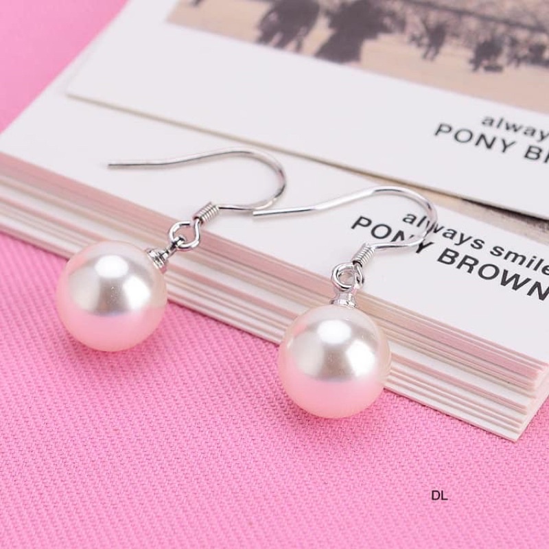Phụ kiện móc treo đá và trai chuẩn bạc ta ( 1 đôi ) - THJ SLIVER