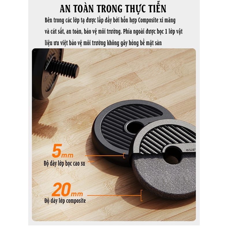 Bộ Tạ Tay Composite Điều Chỉnh Đa Năng FED-1302 loại 40kg (Bảo hành 12 tháng)