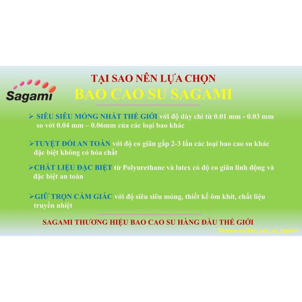 [BAO CAO SU SAGAMI] Hộp 01 chiếc Bao cao su Siêu mỏng nhất thế giới SAGAMI ORIGINAL 0.02 mm
