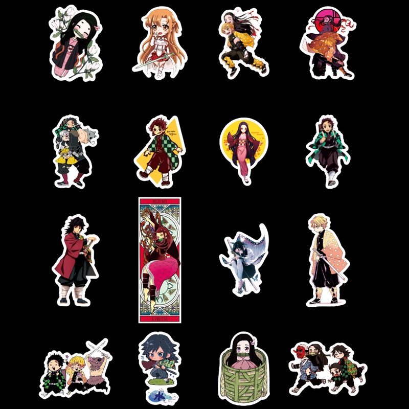 ❉ Demon Slayer: Kimetsu no Yaiba - Series 01 Anime Stickers ❉ 50Pcs/Set Mixed Luggage Laptop Skateboard Doodle Stickers