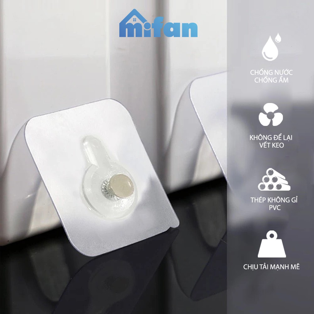 Móc Dán Tường Treo Tranh Siêu Dính Mifan - Khung Ảnh, Đồng Hồ, Đồ Decor Đa Năng - Không Cần Khoan Đục