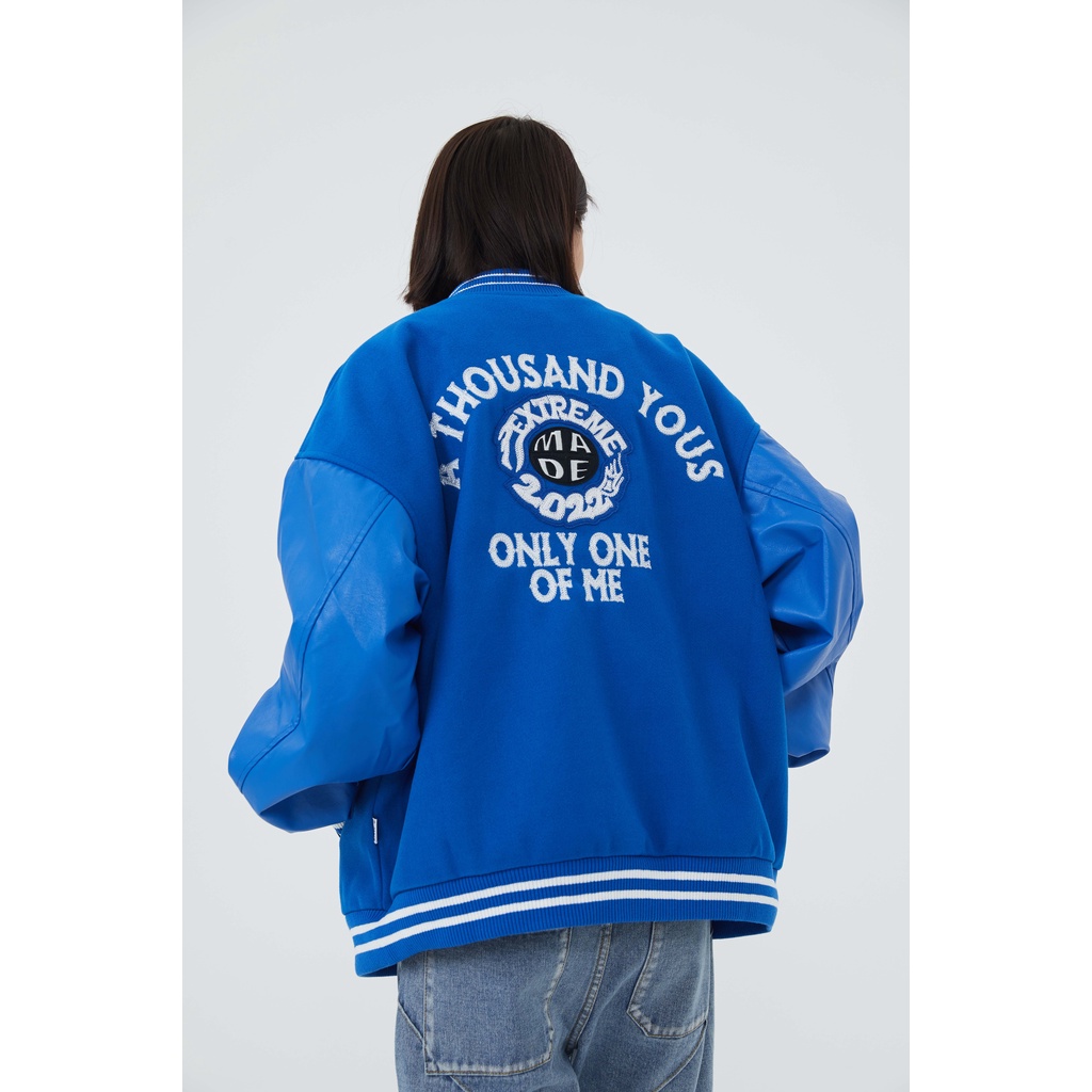Áo khoác Made Extreme Nascar Patchwork Varsity Jacket