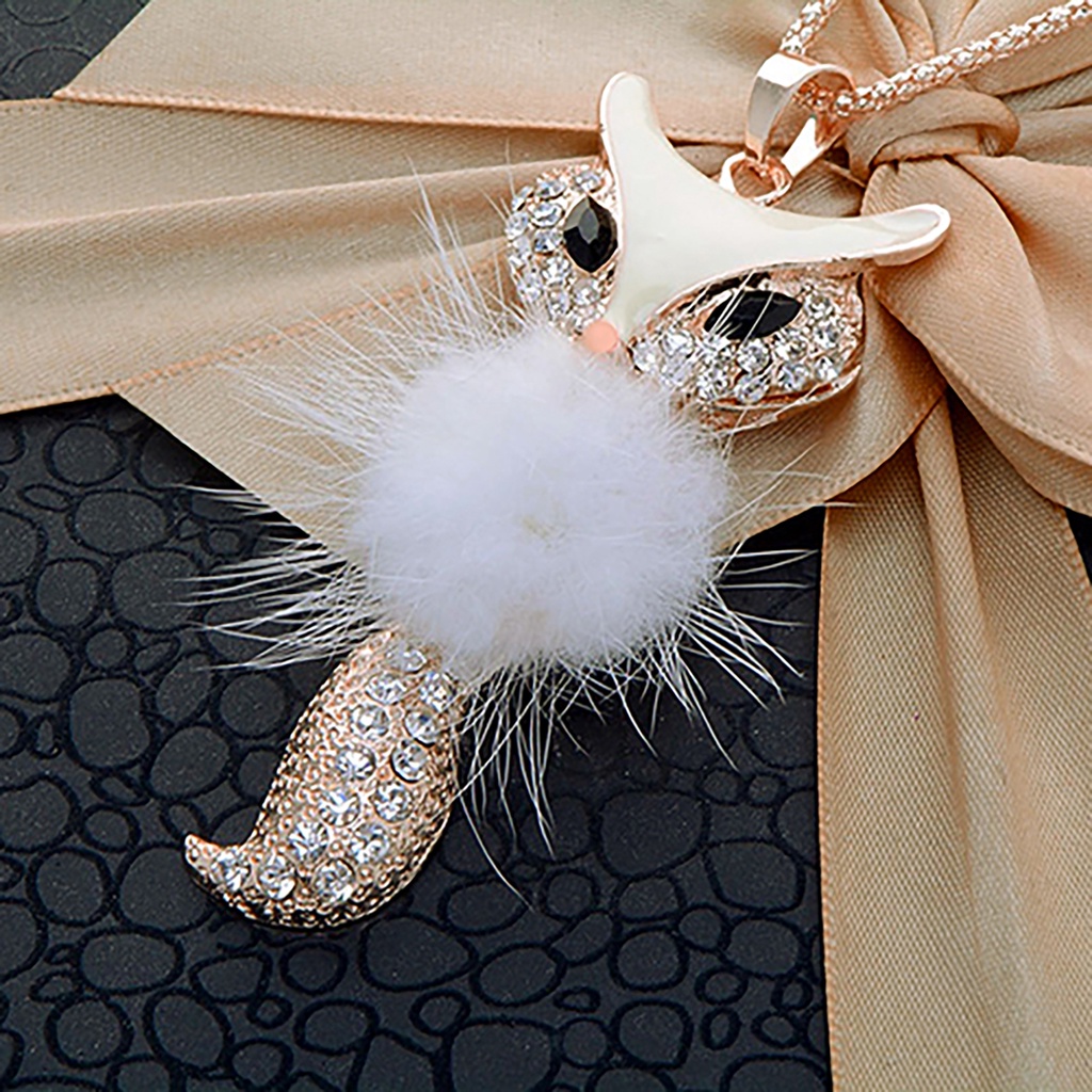 Dây chuyền hợp kim phối mặt hình chú cáo đính đá sang trọng dành cho nữ