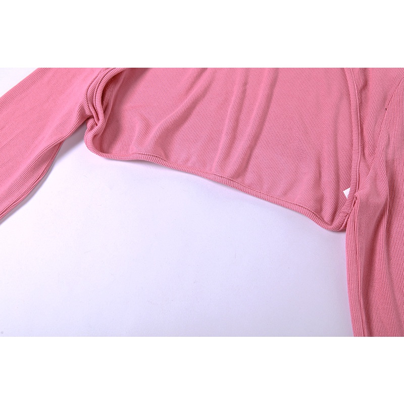 Set Đầm Trễ Vai Phối Bèo + Áo Tay Dài 2 Mảnh Phong Cách Hàn Quốc