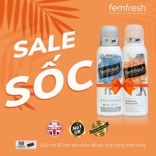 Xịt Thơm Mát Vùng Kín Cao Cấp Femfresh Deodorant Spay 125ml