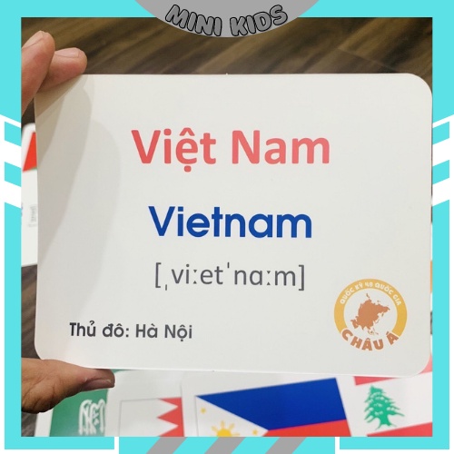 Flashcard Giới Thiệu Cờ Các Nước Trên Thế Giới, 175 Quốc Gia - Quốc Kỳ Các Quốc Gia Trên Thế Giới