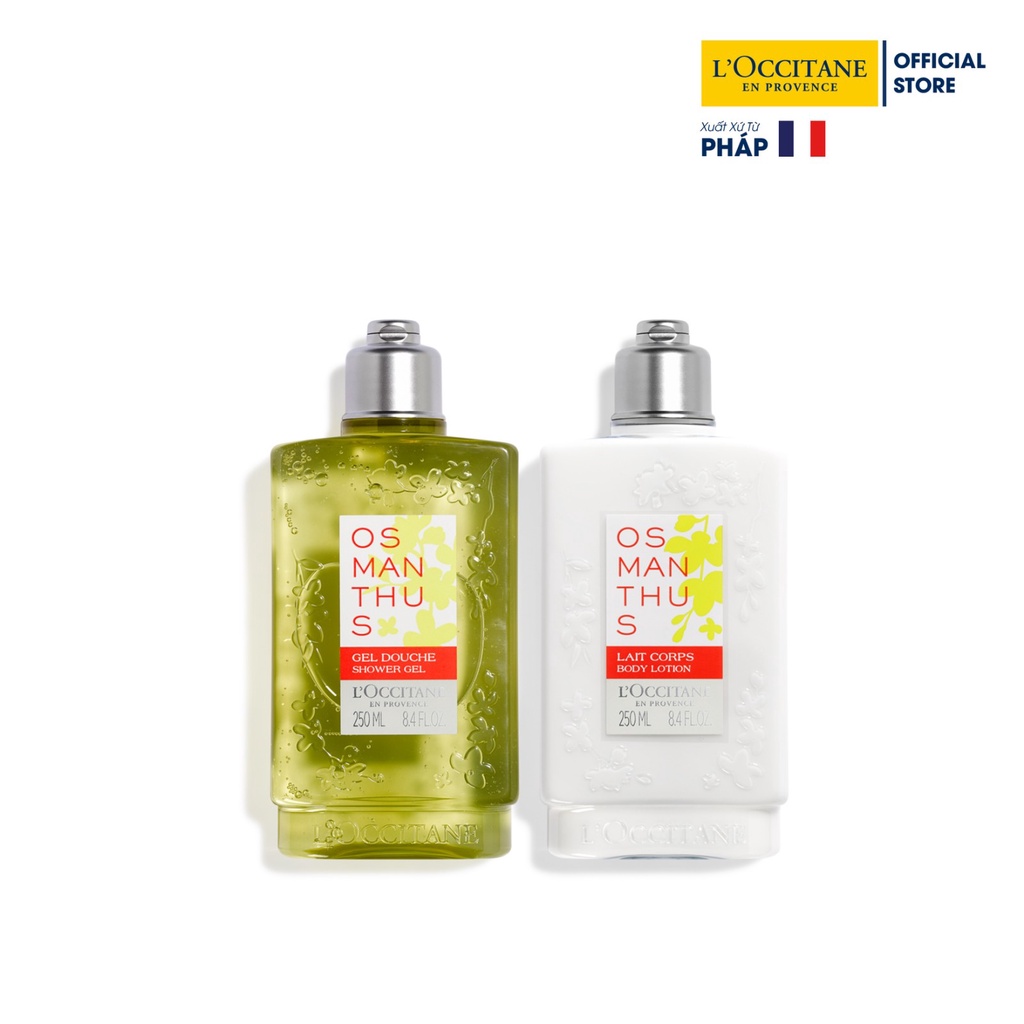 Bộ Gel Tắm &amp; Sữa Dưỡng Thể Hương Hoa Mộc Tê Osmanthus 250ml L'Occitane