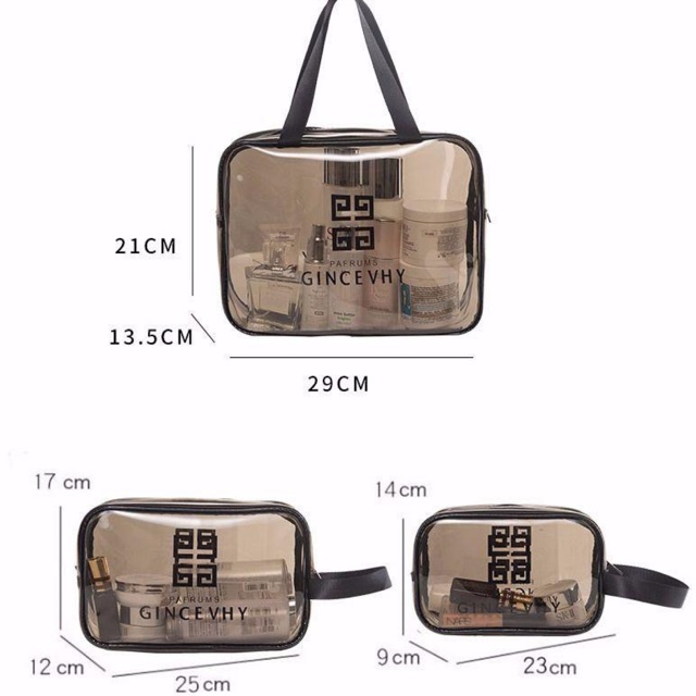 Set 3 túi đựng mỹ phẩm