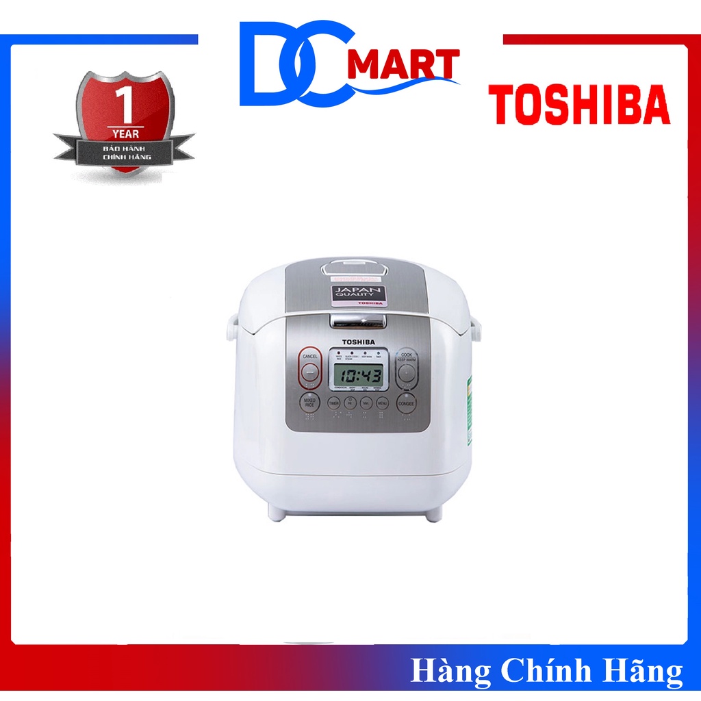 [Mã ELHA22 giảm 6% đơn 300K] Nồi cơm điện tử Toshiba 1.8 lít RC-18NMFVN(WT) - Hàng Chính Hãng