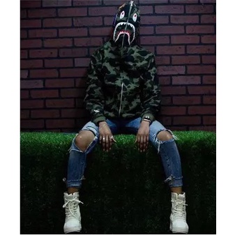 Áo Hoodie Jacket Bape Shark Camo, Bape Hoodiefullzip, Họa tiết thêu, Chất liệu Cotton nỉ chân cua, Màu Green