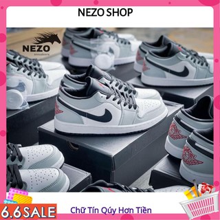 Giày 𝐣𝐨𝐫𝐝𝐚𝐧 1 low smoke grey, giày thể thao jd1 xám thấp nam nữ. nezo shop
