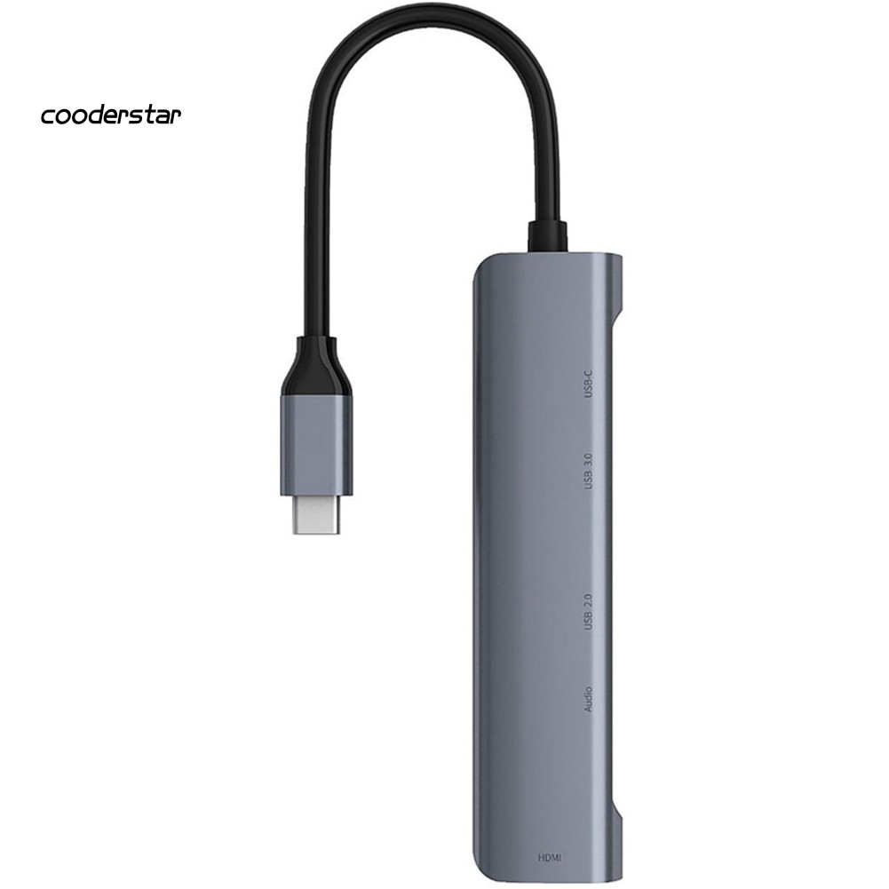 Bộ Chuyển Đổi Wdp Tza501 Usb-C Hub Type C Sang 4k Hdmi Usb 3.0 2.0 Pd 3.5mm