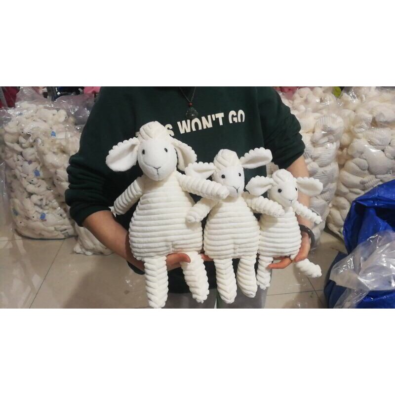 CỪU BÔNG TRẮNG ⚡️FREESHIP⚡️ Cừu Bông Trắng Ngộ Nghĩnh Cho Bé (Size 25cm - 40cm)