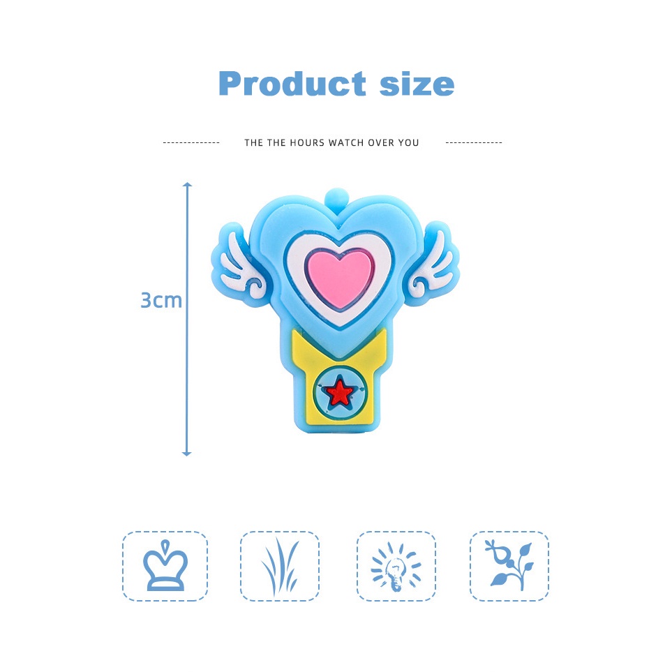 Bộ 5 Nắp Đậy Bút Chì/ Phụ Kiện Bút Bằng Silicon Mềm Hình Động Vật Hoạt Hình Sáng Tạo