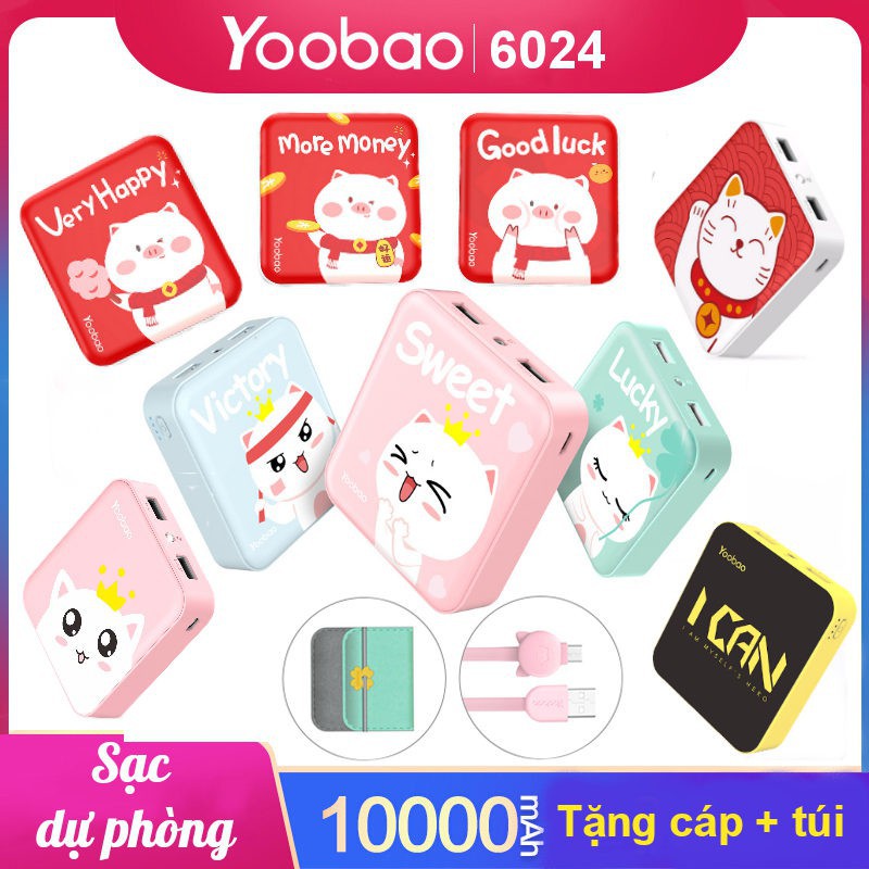[FREESHIP 99K]_SẠC DỰ PHÒNG YOOBAO YB-6024 10000mAh - Hãng phân phối chính thức