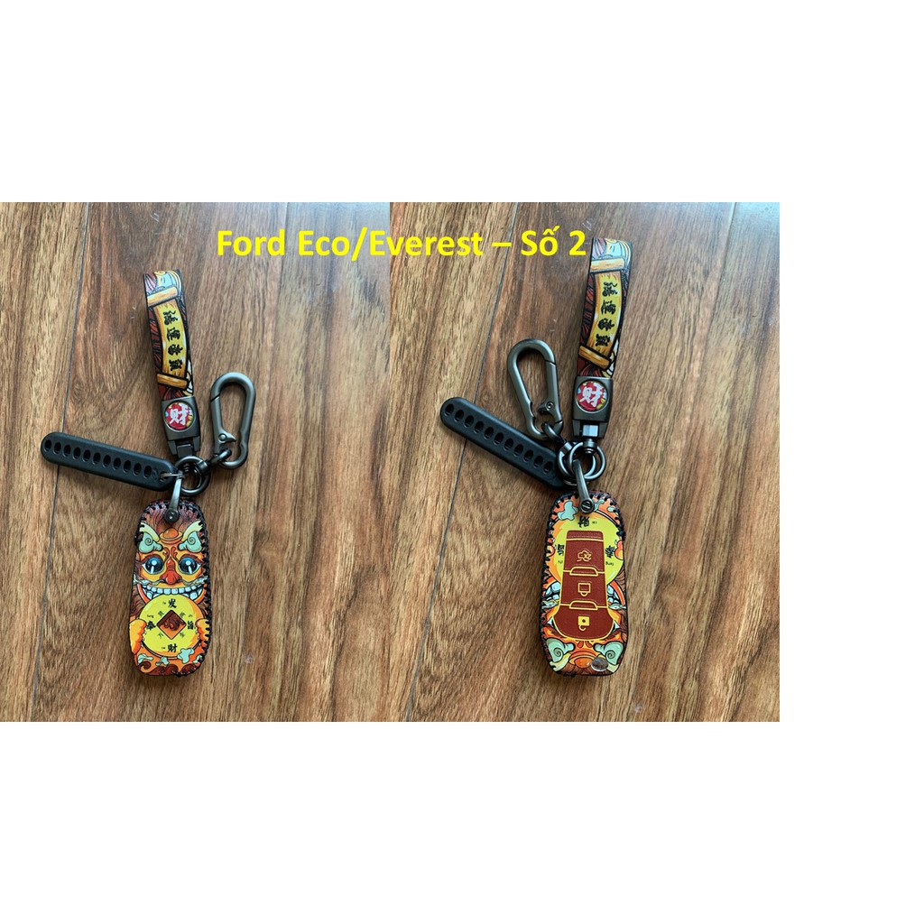 Bao da chìa khoá ô tô Tài lộc dành cho Ford có chìa to