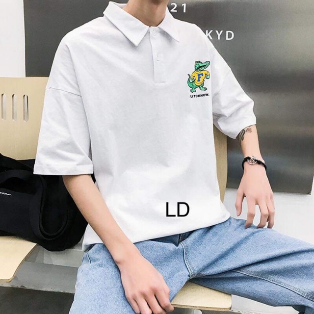 Áo polo cá sấu chữ F góc ngực LDU0919