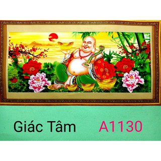 Tranh 3D PHẬT DI LẶC BỒ TÁT - 100x48cm - A1130 - PHẬT DI LẠC NGỌC NHƯ Ý MẪU ĐƠN MAI TRÚC - tranh phật đã vào khung