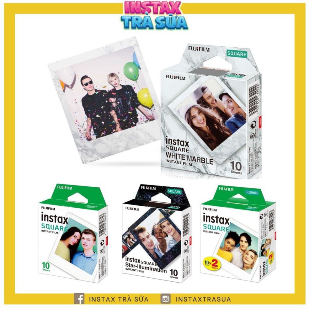 PBO FILM INSTAX SQUARE (20 tấm) - Film vuông chụp ảnh lấy liền Fujifilm Instax 50 AO14