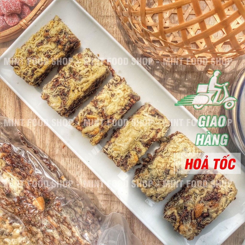 Thanh Gạo Lứt Ngũ Cốc Chà Bông Túi 500Gr - Thanh Gạo Lứt Chà Bông Mix Hạt Dinh Dưỡng