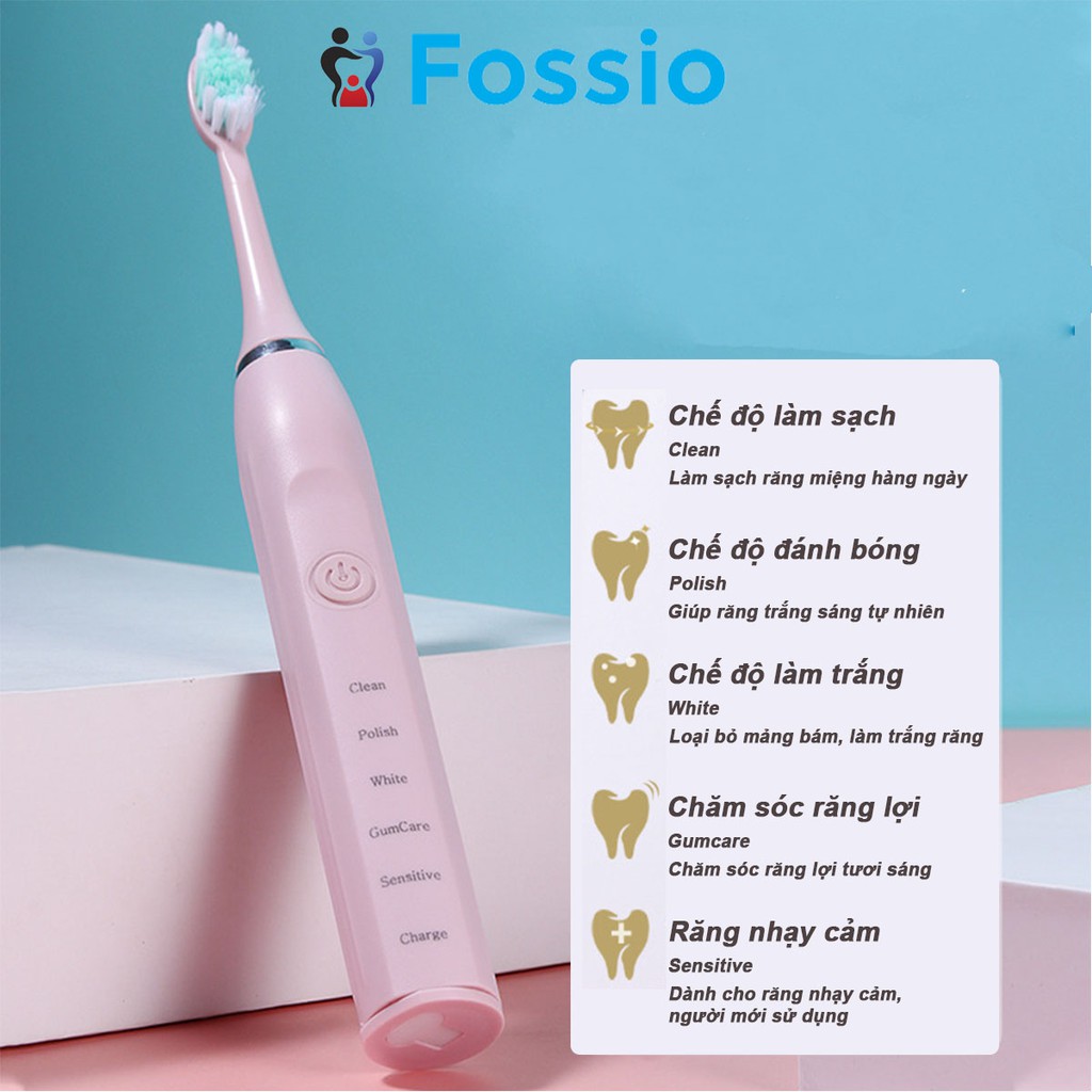 Đầu bàn chải điện thay thế của nhà sản xuất mẫu FOSSIO N100