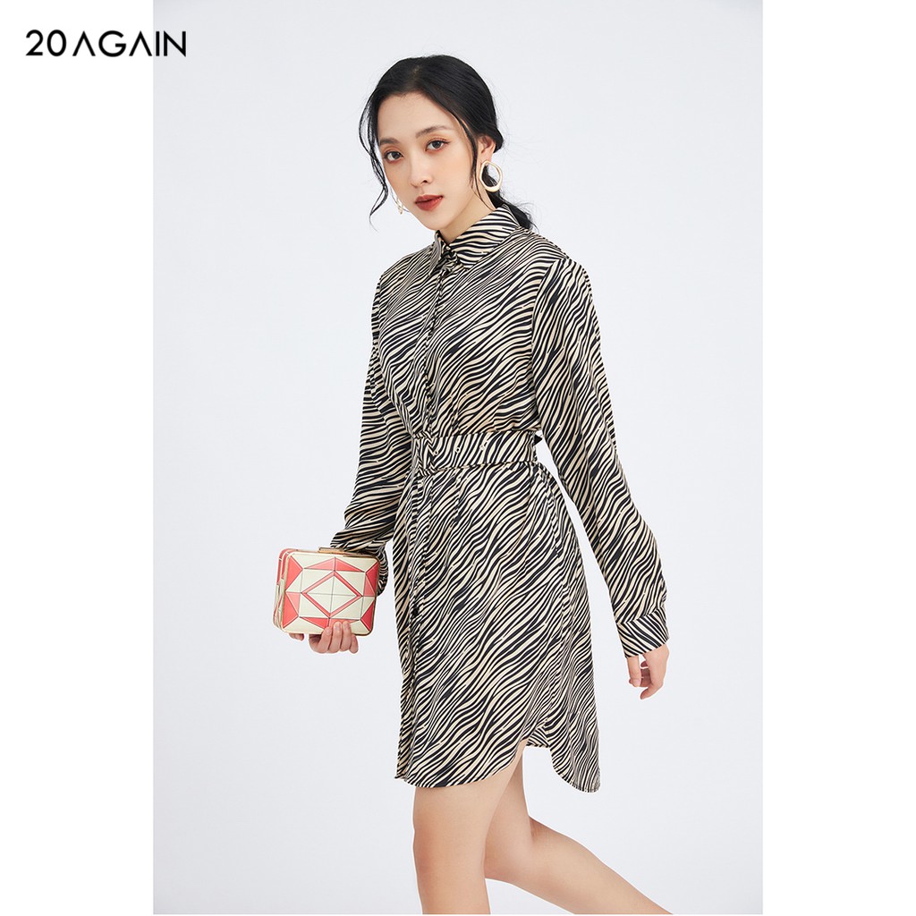 Đầm nữ công sở 92WEAR đủ màu, thiết kế dài tay cổ đức họa tiết DXC0045