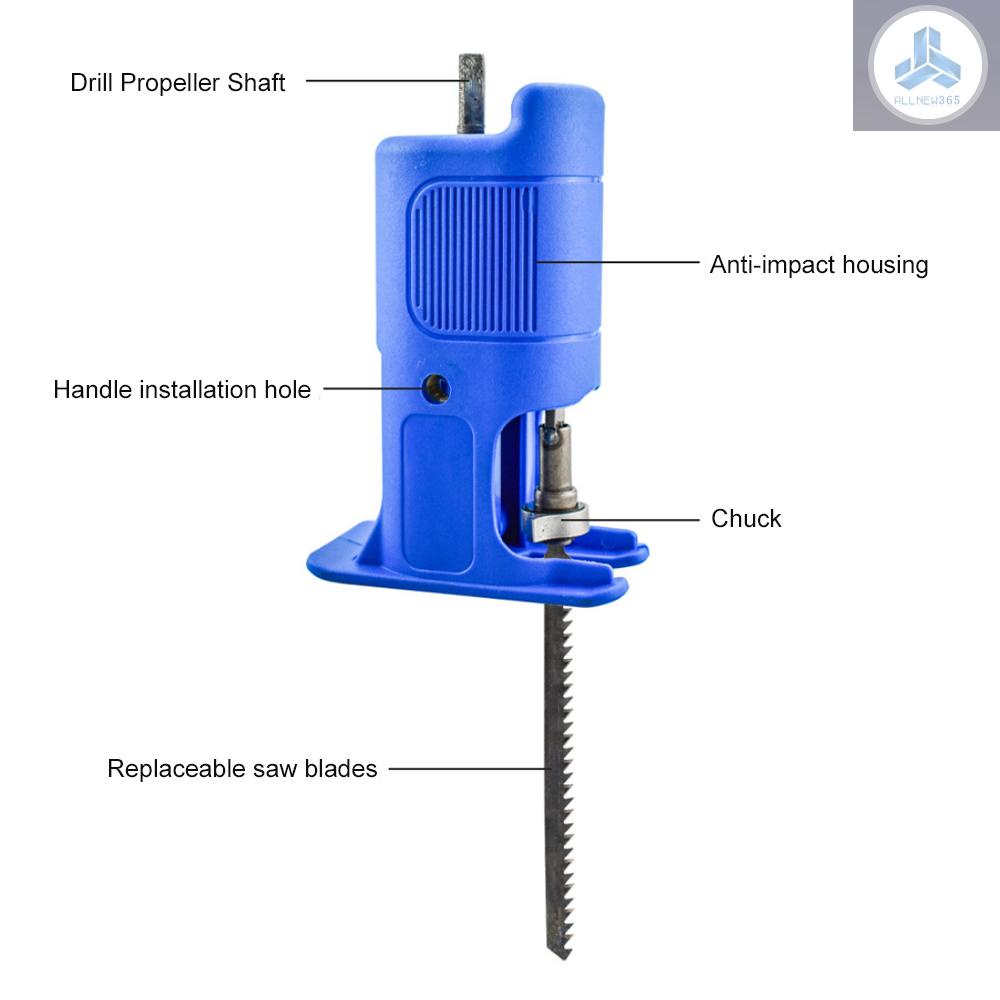 Bộ Chuyển Đổi Máy Cưa Điện Kèm Lưỡi Cưa Gỗ / Pvc / Kim Loại Thay Thế Chuyên Dụng Cho Máy Khoan Điện