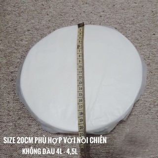 Giấy nến lót nồi chiên không dầu, xửng hấp bánh, dimsum 200 tờ 20cm