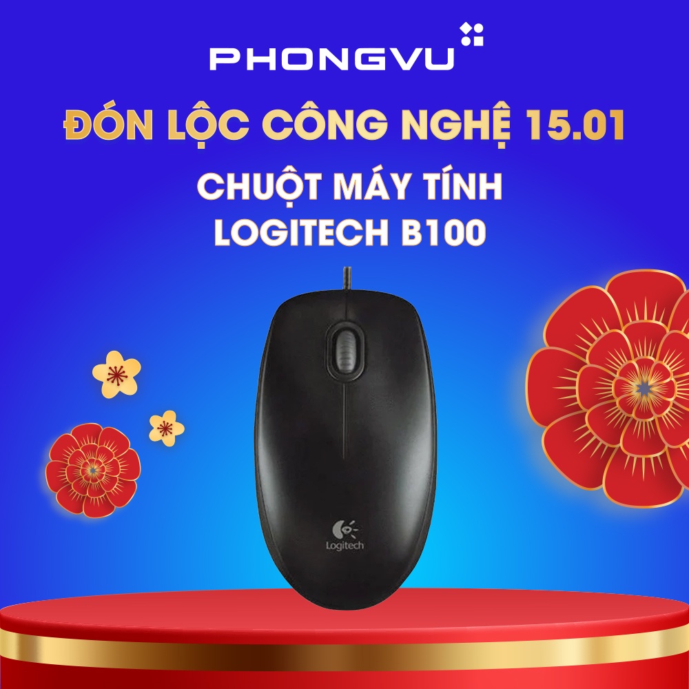 Chuột máy tính Logitech B100 - Bảo hành 36 tháng