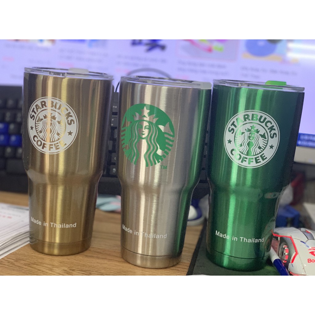 Ly giữ nhiệt Thái lan starbuck 900ml (kèm túi kèm ống hút) (màu ngẫu nhiên)