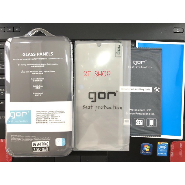 Bộ 2 kính cường lực cho LG G8 /G8X/G7 / V30/ V40/ V50/ V60 Thin Q - trong suốt chính hãng Gor (2 miếng)