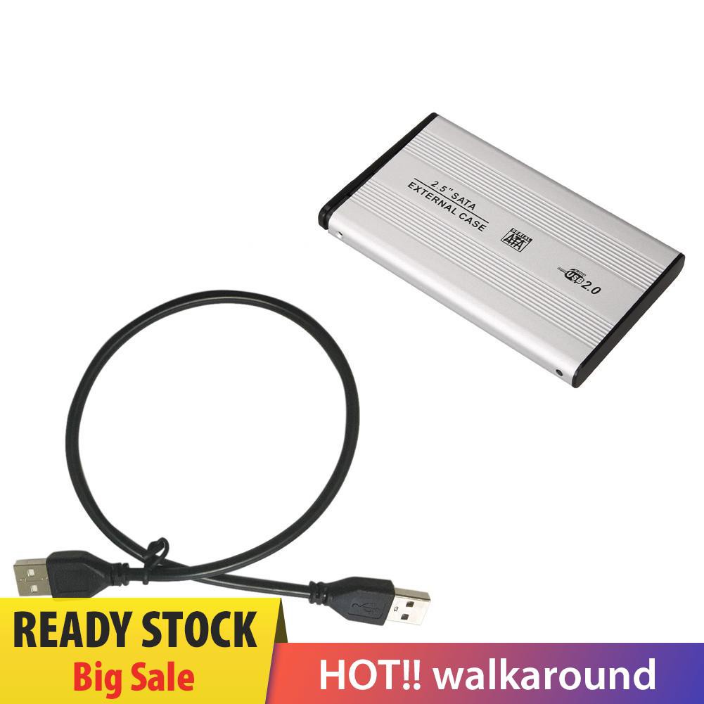 Hộp Đựng Ổ Cứng Ngoài 2.5 Inch Usb 2.0 Sata Bằng Hợp Kim Nhôm Ốp