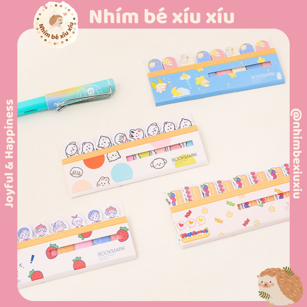 Bookmark đánh dấu trang dạng dán nhỏ xinh nhiều hình ngộ nghĩnh (giấy note/giấy ghi chú)