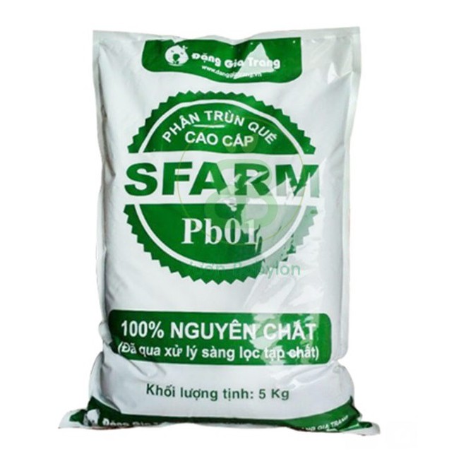 Phân Trùn Quế Sfarm PB01 Đã Qua Xử Lý Nguyên Chất 100% Bịch 2Kg