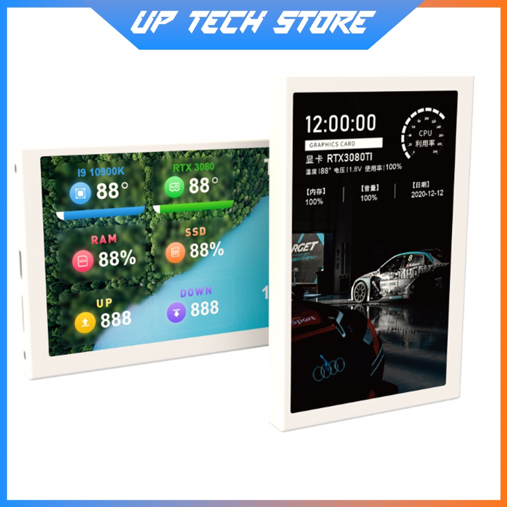 Màn hình hiển thị thông số máy tính TURZX 5 inch IPS phát được VIDEO - Không cần cài đặt - TẶNG KÈM THẺ NHỚ 16GB