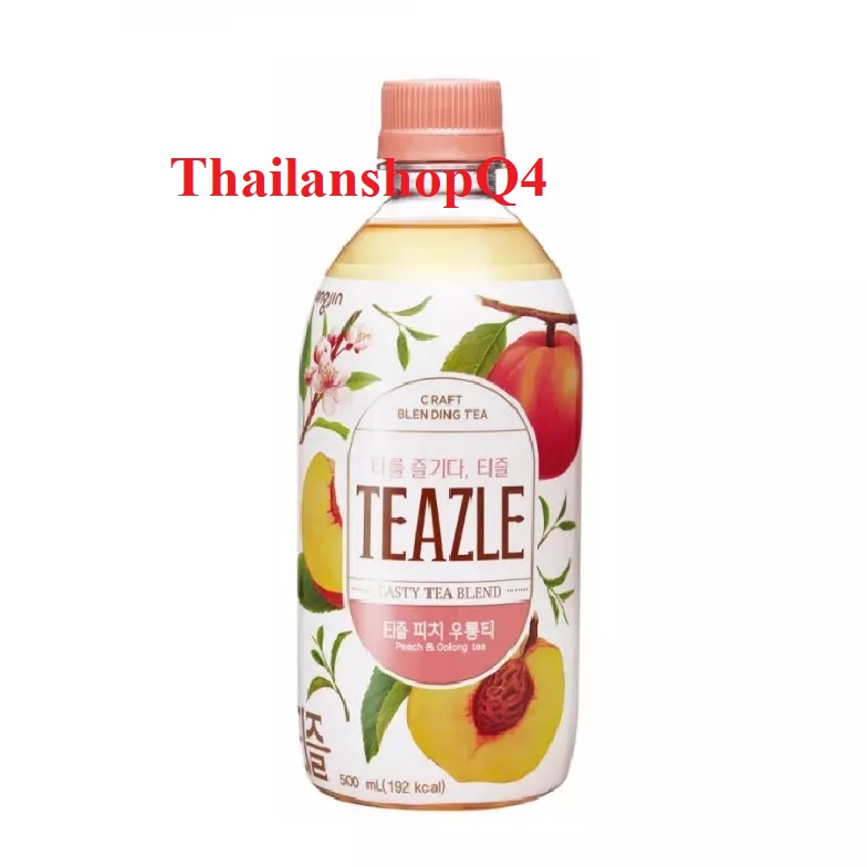 (HCM) Trà đào ôlong Teazle 500ml HSD 8/2022
