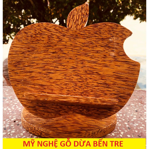 Đế điện thoại bằng gỗ dừa Loại lớn - đế ipad (Hàng Loại I) - Mỹ nghệ gỗ dừa bến tre
