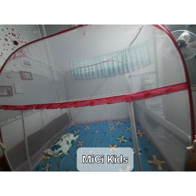 Mùng Chụp Tự Bung Đỉnh Vuông Cao Cấp - Gấp Gọn Tiện Lợi Đủ Các Kích Thước 1m6 | 1m8 | 2m×2m2