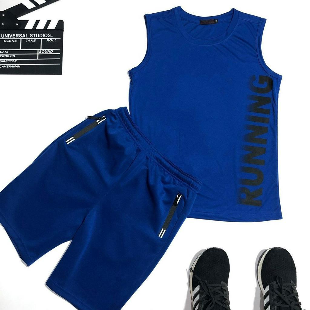 Bộ quần áo gym nam RUNNING thun lạnh co giãn 4 chiều,đồ tập gym nam chất